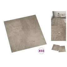 vidaXL PVC-Fliesen Selbstklebend 55 Stk. 5,11 m2 Grau