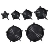 Wenko Silikondeckel Loui Ø 6, 9, 11, 14, 16, 20 cm 6-tlg. schwarz