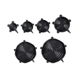 Wenko Silikondeckel Loui Ø 6, 9, 11, 14, 16, 20 cm 6-tlg. schwarz