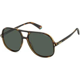 Polaroid PLD 6217/S Unisex-Sonnenbrille Vollrand Quadratisch Kunststoff-Gestell, braun