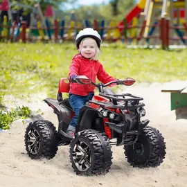 Homcom Elektro-Quad Kinderquad mit Scheinwerfer Kindermotorrad mit USB-Anschluss, MP3-Musikplayer, Kinderfahrzeug