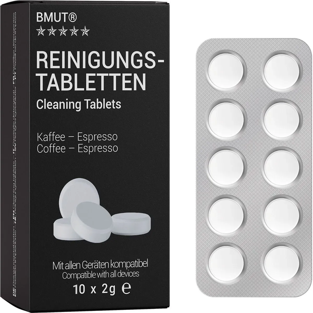 Bmut Reinigunsgtabletten für Kaffeevollautomaten Tabletten 10 St