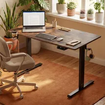 CASARIA Höhenverstellbarer Schreibtisch Braun