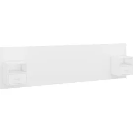 vidaXL Kopfteil mit Nachttischen Weiß Holzwerkstoff