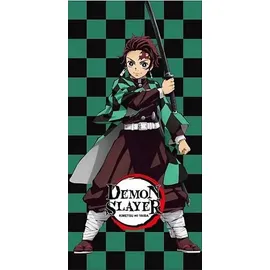 Cerdá Demon Slayer Handtuch 70 x 140 cm Grün/Schwarz