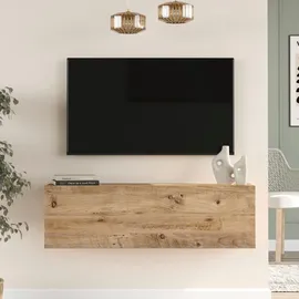 [en.casa] Lapinlahti TV-Lowboard 100 x 29,5 x 31,5 cm Beige Holz