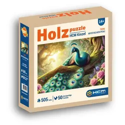 HCM Kinzel Holzpuzzle Mystischer Pfau