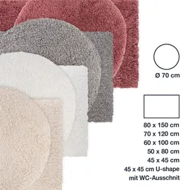 WohnDirect Badteppich VIENNA Grau 120 x 70 cm