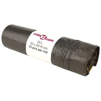 VidaXL Müllsäcke mit Zugband 250 Stk. Schwarz 35 L