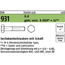 Industrial Quality Supplies Sechskantschraube DIN 931 M14 x 130 25 Stück