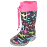 Beck M dchen Blinking Horses Rain Boot, Mehrfarbig, 25 EU