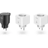 Hama Smart-Steckdose 00176657, für innen + 1x f. außen WLAN, App-fähig, programmierbar