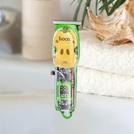 HOCO DAR12 Haarschneider mit Ölkopf-Klinge & LED-Display – Grün - Grün