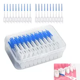 100 pcs Interdentalbürste,Silikon Zahnzwischenraumbürsten,Dual-Use Dentalbürsten,Silikon Doppelseitige Interdentalbürste,Für Hygiene und Interdentalreinigung zur Erhaltung der Mundgesundheit