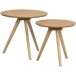Beistelltisch Yumi 2er-Set, Natur