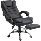 Hti-Living Drehstuhl Kunstleder Schwarz