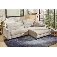 Jockenhöfer Gruppe Ecksofa »Double One L-Form«, mit 2x 120cm breiten, elektromotorischen Relaxfunktionen, grau