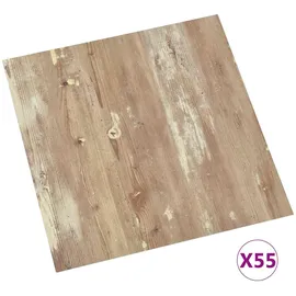 vidaXL Bodenplanken 55 Stk. Braun 5,11 m2 PVC