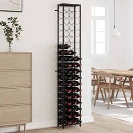 vidaXL Weinregal 34 x 18 x 200 cm Schwarz