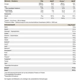 Peak Performance Vegan Protein Isolate Erdbeere Pulver 750 g