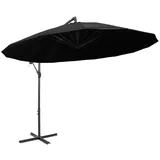 vidaXL Ampelschirm Schwarz 3 m Aluminium-Mast