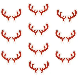 Oblique Unique Oblique Unique® 10 STK Hirsch Rentier Geweihe für Gläser Glas Tisch Deko Weihnachten Dekoration Weihnachtsdeko