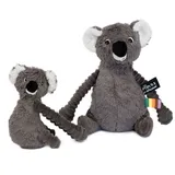 Les Deglingos Plüsch Koala, Mama mit Baby, grau - Grau