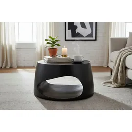SIT Möbel Couchtisch rund schwarz Mangoholz 75 x 38 cm