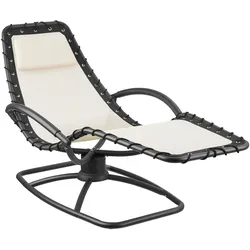 TECTAKE Gartenliege Toulon, ergonomisch, Schwingfunktionbeige