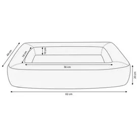 dehner lieblinge Kuschelbett Alaska 62 x 44 cm grau