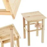 Kadax Holzhocker Kiefer 40 x 40 x 40 cm Natur