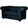 Home Affaire 2-Sitzer HOME AFFAIRE "CHARENTE, Chesterfield-Sofa, Wellenfederung, Maße: B/T/H: 147/89/74 cm", blau (dunkelblau), B:147cm H:74cm T:89cm, 100% Polyester, Sofas, mit edler Knopfheftung und typischen Armlehnen