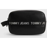 Tommy Jeans Kosmetiktasche TJM ESSENTIAL LEATHER WASHBAG, in dezentem Stil schwarz