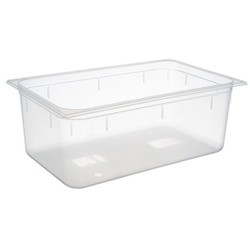 APS GN Behälter, Polypropylen, Gastronormbehälter mit eingezeichneter Skalierung in Liter, Maße (B x L x H): 53 x 32,5 x 20 cm, 26,0 Liter, GN 1/1