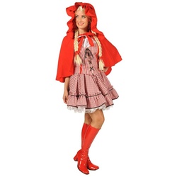thetru Kostüm Rotkäppchen, Sexy Märchenkostüm als Faschingsverkleidung für Damen rot S