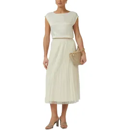 s.Oliver Midi-Rock Faltenrock Beige 38