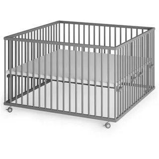 Sämann Laufgitter mit Schlupfsprossen – grau | Gr.: 120x120 cm,