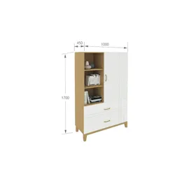 Sofa.de Highboard Hygge Oak ¦ holzfarben ¦ Maße (cm): B: 100 H: 170 T: 45.0