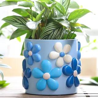 GUGUGO Bunte Blumentöpfe, niedlich, einzigartiger Regenbogen-Übertopf mit Drainage, Vintage-Retro-Blumentöpfe für Innen- und Außenbereich, eklektischer Sukkulenten-Gartentopf für Boho, Moderne