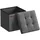 Songmics Sitzhocker Minota mit Stauraum 30 x 30 x 30 cm Grau