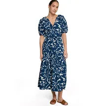 Zero Maxikleid Blau/Weiß 40