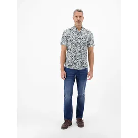 Lerros Kurzarmhemd Floral Broken White L