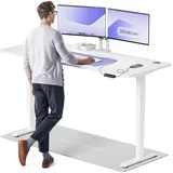 desktronic Höhenverstellbarer Schreibtisch (200x80cm) - Schreibtisch Höhenverstellbar Elektrisch mit Flüsterleisem Dual-Motor & Touchscreen - Hohe Tragfähigkeit - Stehtisch HomePro