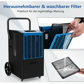 Goplus Luftentfeuchter 66 L/Tag Bautrockner Blau