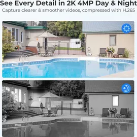 Reolink 4MP 355°/140° PTZ Solar/Akku-Überwachungskamera Outdoor mit 2,4/5GHz WiFi, Personen-/Fahrzeugerkennung, PIR-Sensor, 2-Wege-Audio, Argus PT