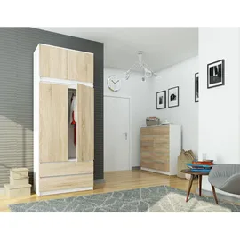 Akord Kleiderschrank Akord S90 90 x 234 x 51 cm Weiß