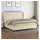 vidaXL Boxspringbett mit Matratze & LED Creme 200x200 cm Stoff