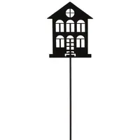 Trendline Deko Eisen Figurenstecker Haus 35 x 0,5 x 7,5 cm schwarz
