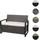 MCW MCW-F39 2er Sitzbank 120 x 60 x 85 cm Grau-meliert