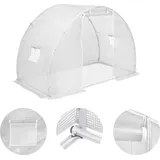 vidaXL Gewächshaus 3 x 1,5 x 2 m weiß